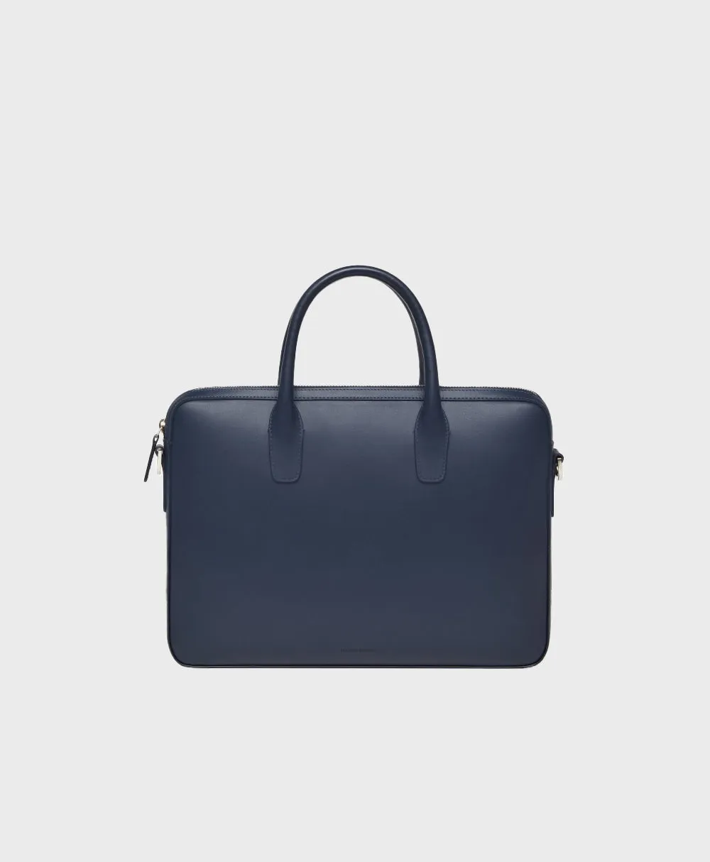 Calf Small Briefcase - Blu