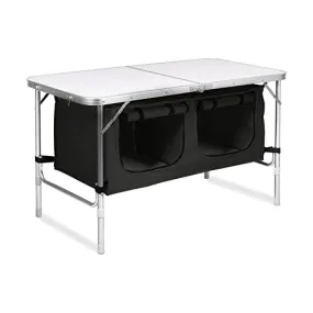 Camping Table 120cm Silver With Black Storage Bag