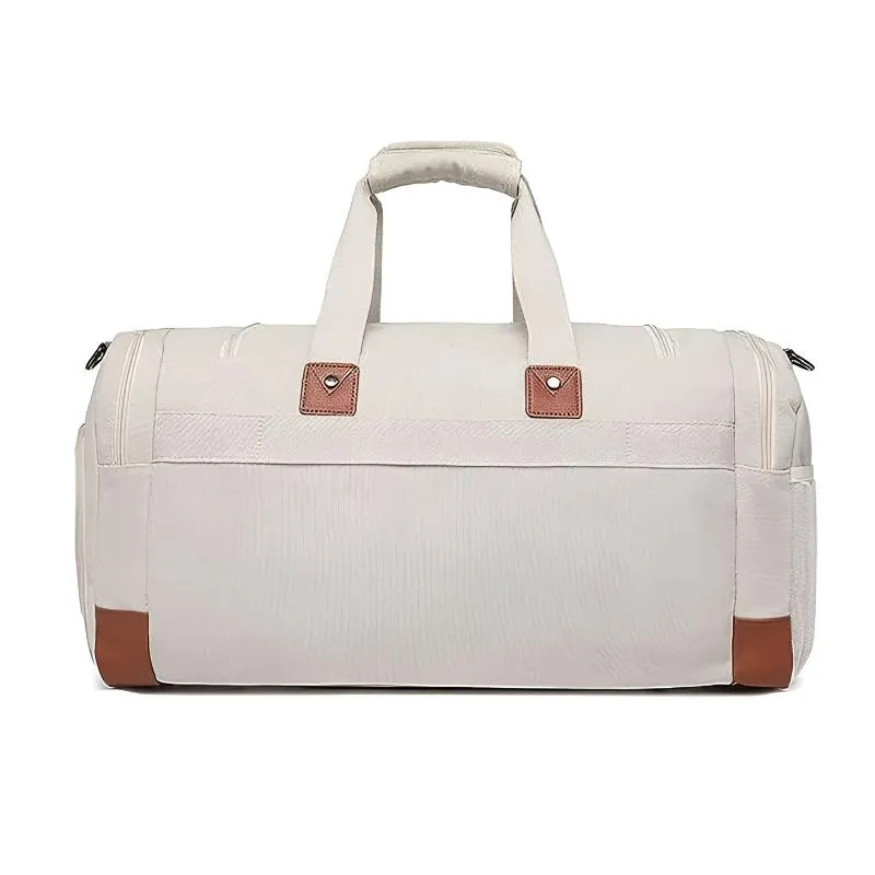 Canvas Duffel Bag With Shoe Compartment