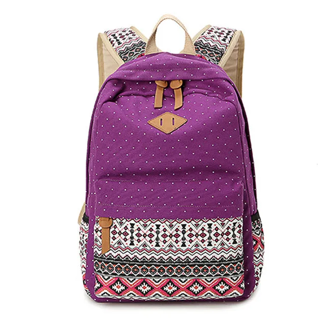 Canvas Printing Backpack Women School for Teenage Girls