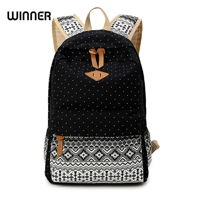 Canvas Printing Backpack Women School for Teenage Girls