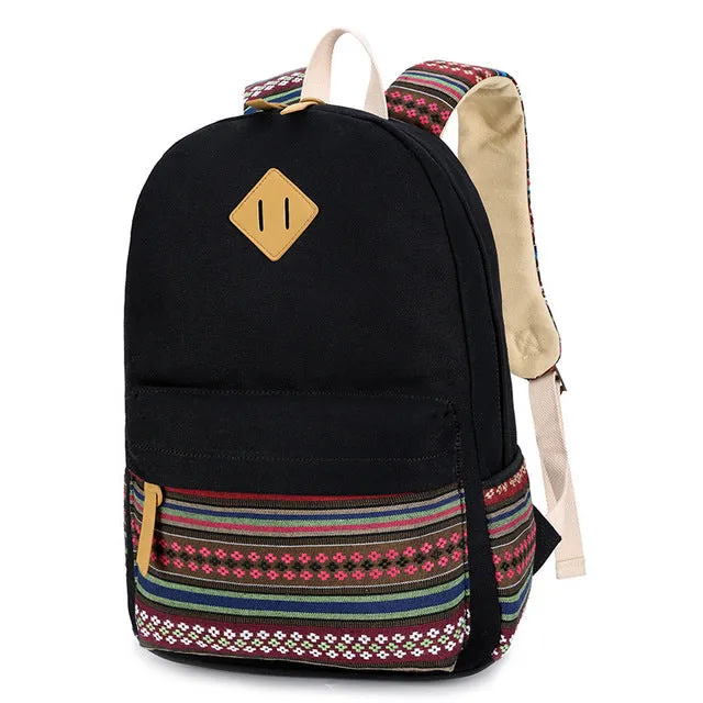 Canvas Printing Backpack Women School for Teenage Girls