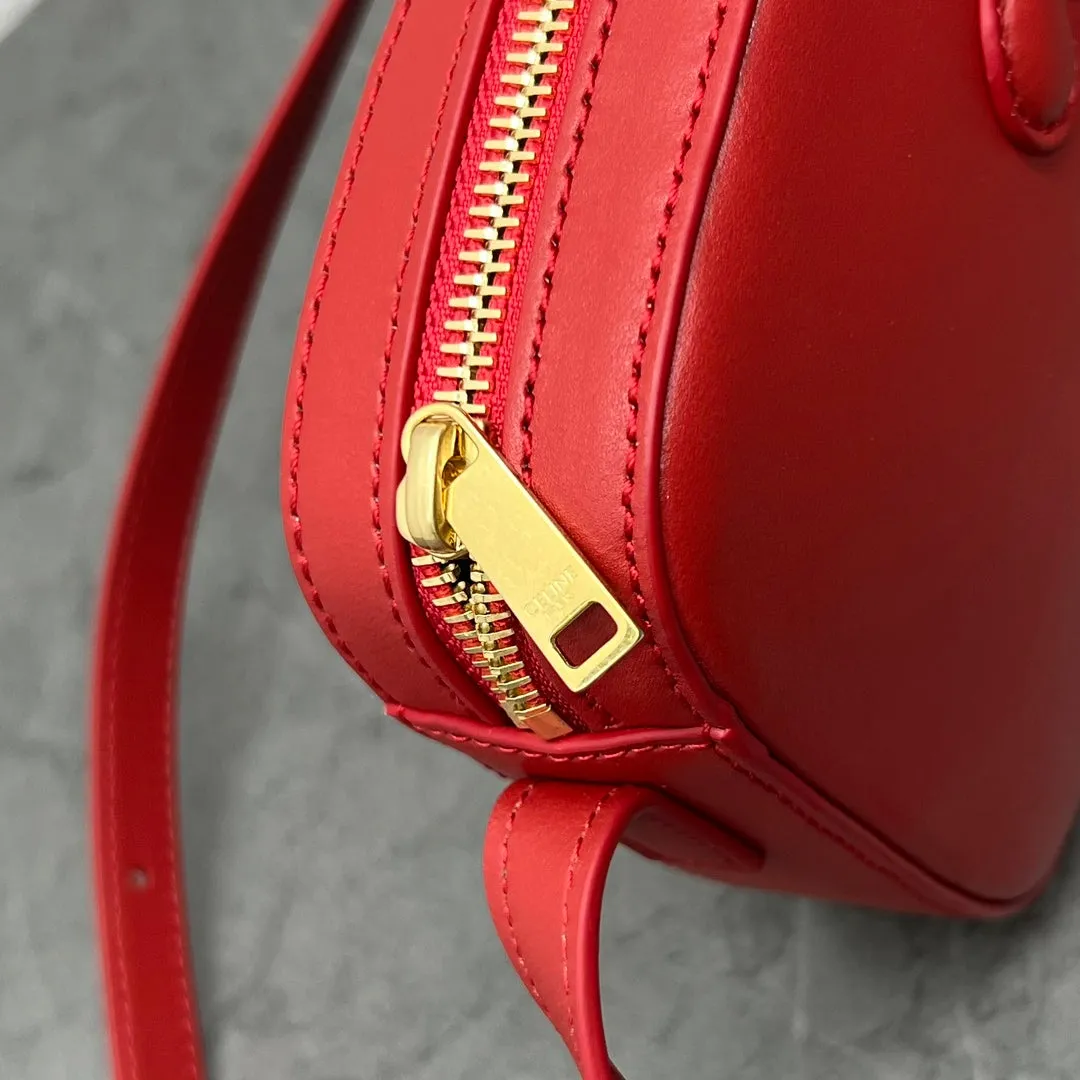 CE Camera Shoulder Bag Cuir Triomphe Red For Women 10in/26cm