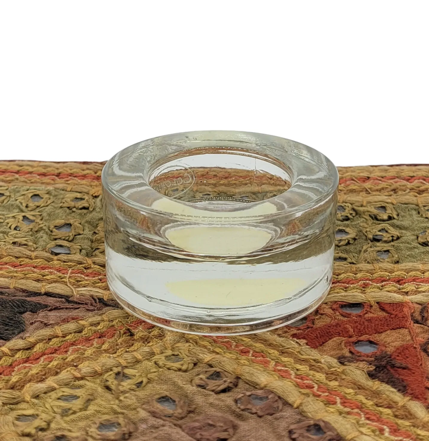 Chunky Clear Glass Tealight Holder