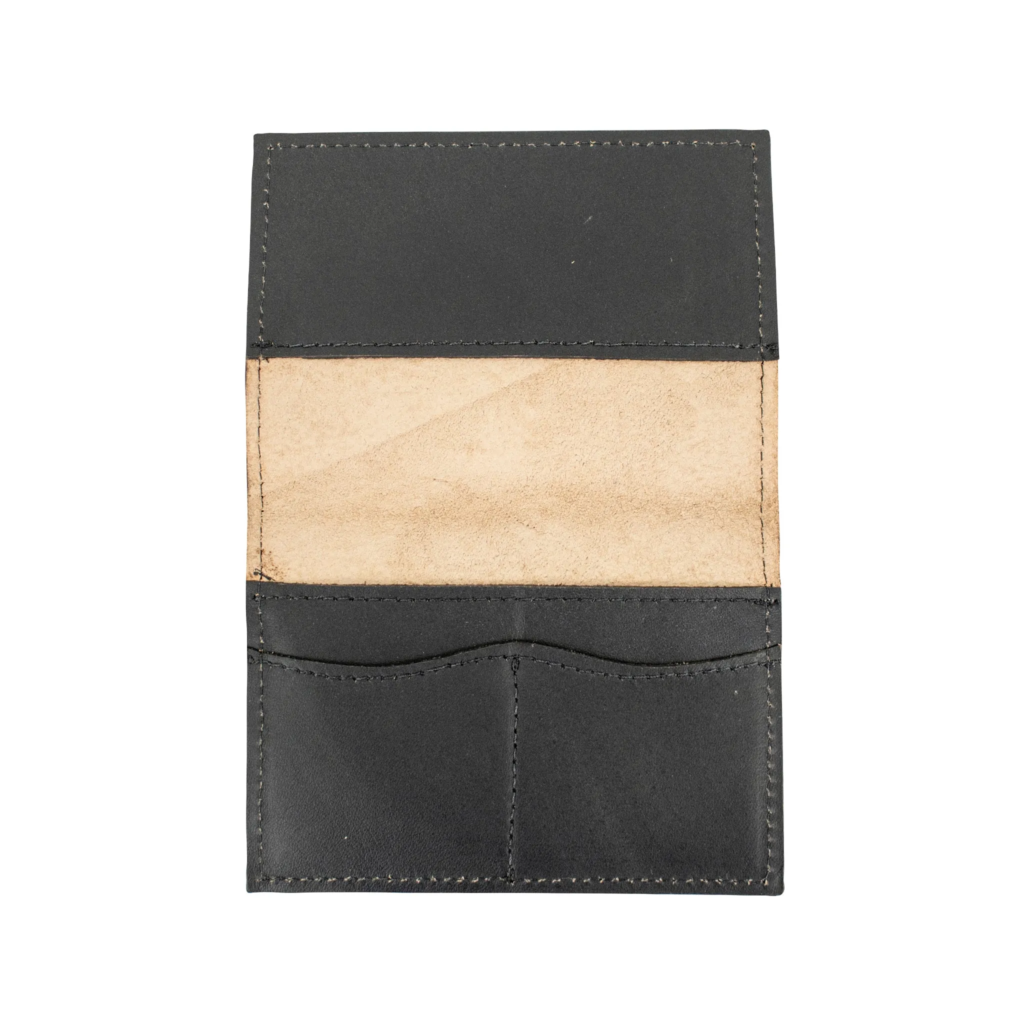 Classic Travel Leather Passport Holder - Black