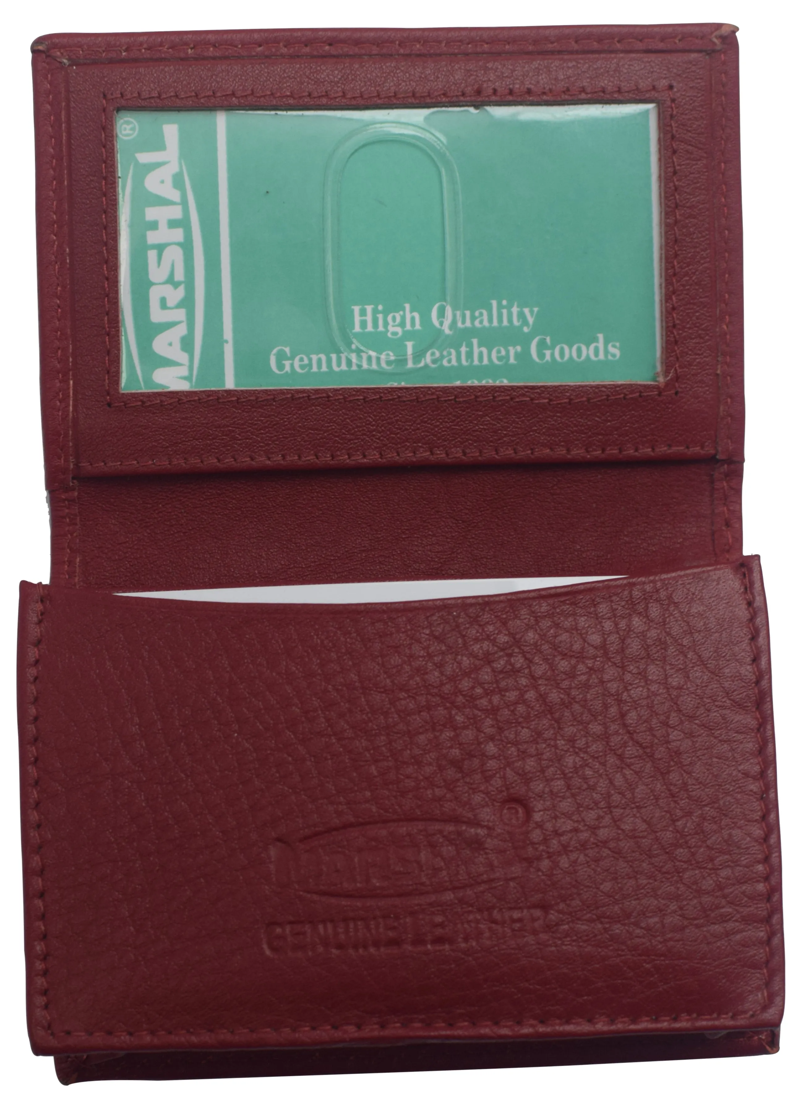 CN70 Genuine Leather Business Card Holder Name Card Case Credit Card Wallet with ID Window RFID Blocking