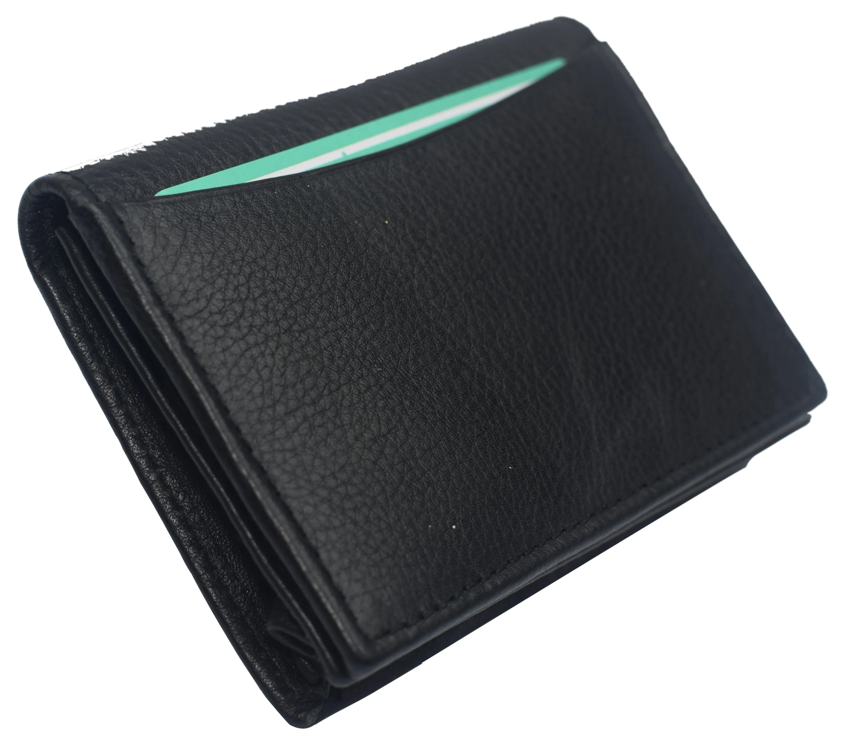 CN70 Genuine Leather Business Card Holder Name Card Case Credit Card Wallet with ID Window RFID Blocking