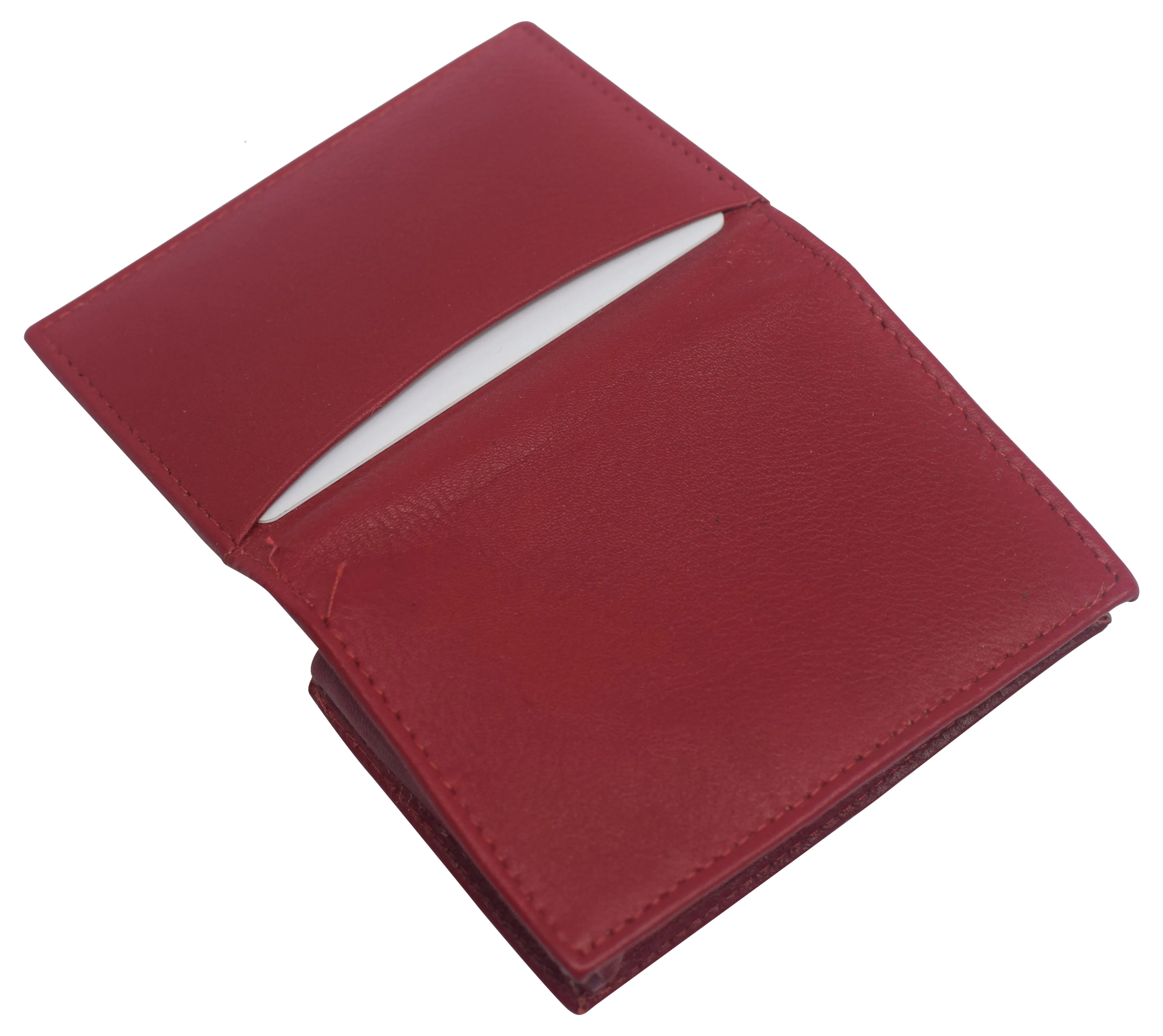 CN70 Genuine Leather Business Card Holder Name Card Case Credit Card Wallet with ID Window RFID Blocking