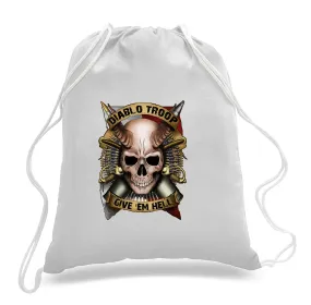 Color Cotton Canvas Draw String Bag- Comes in White and Black.