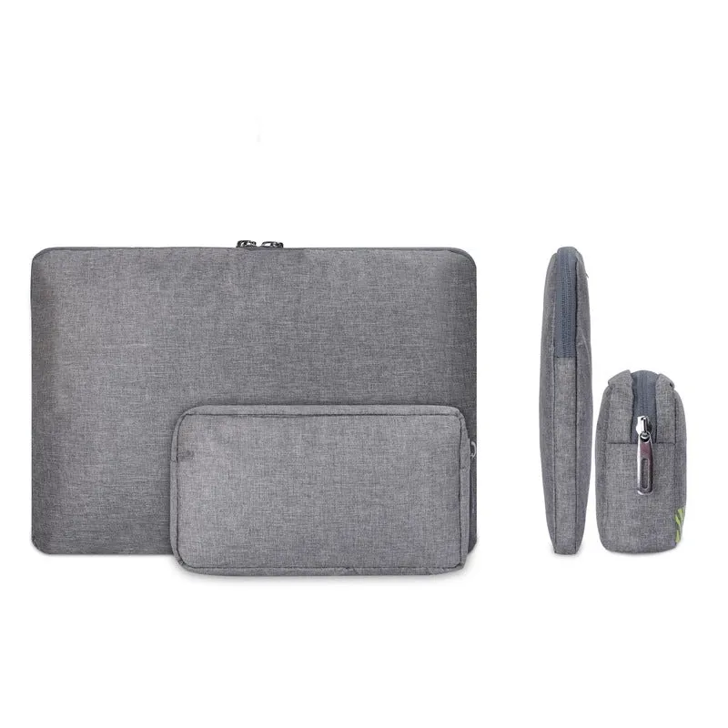 Combo: 13 inch Laptop Sleeve & Multipurpose Travel Pouch | Storage for Essentials | Grey