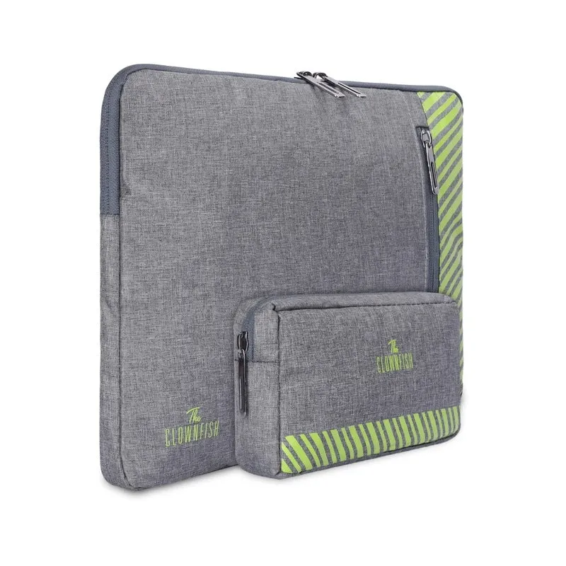 Combo: 13 inch Laptop Sleeve & Multipurpose Travel Pouch | Storage for Essentials | Grey