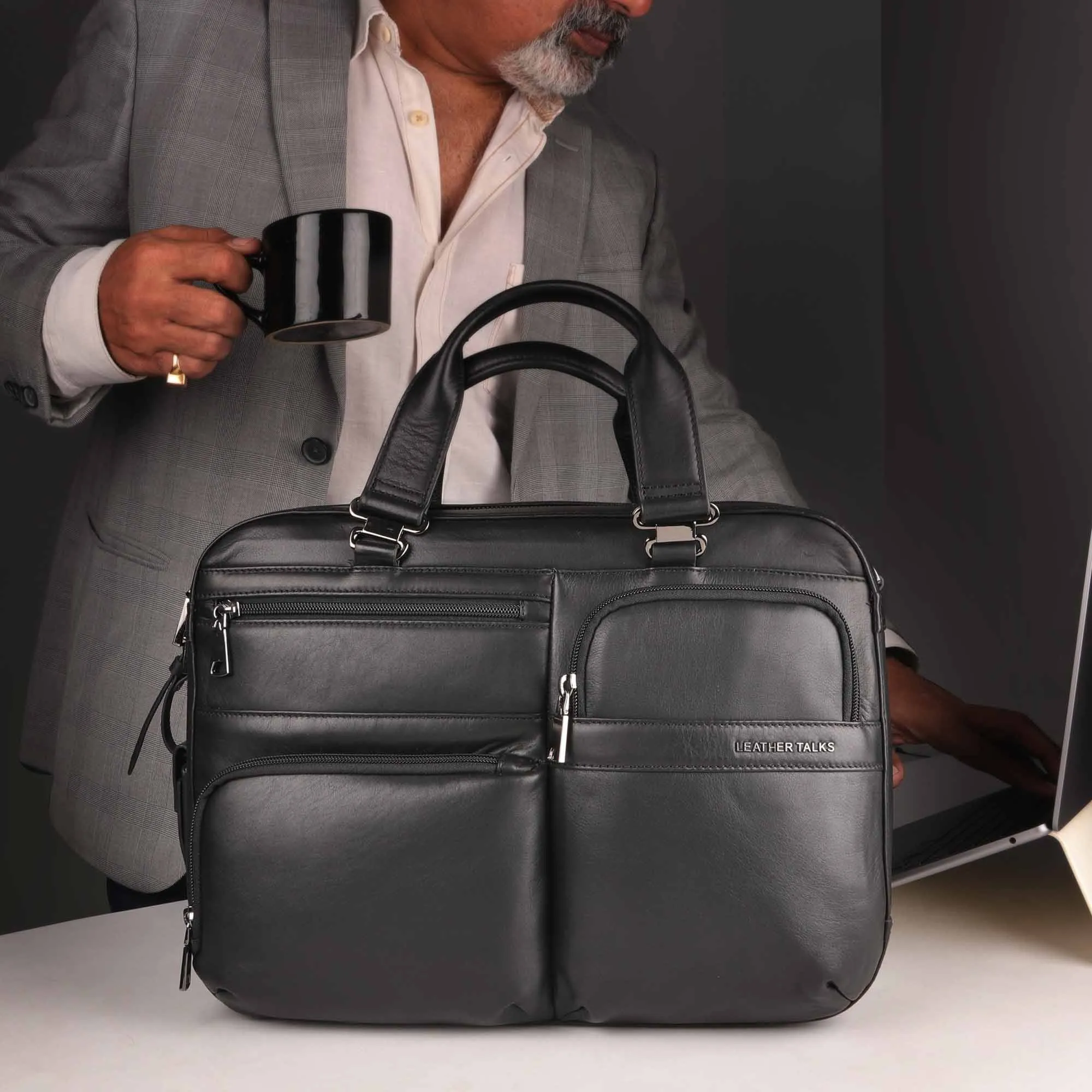 Corporate Diwali Gifts - A Combo of Jacob Leather Briefcase and Enna Sling Purse For Women