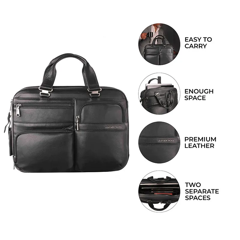 Corporate Diwali Gifts - A Combo of Jacob Leather Briefcase and Enna Sling Purse For Women