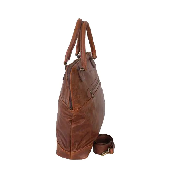 Corporate leather tote bag