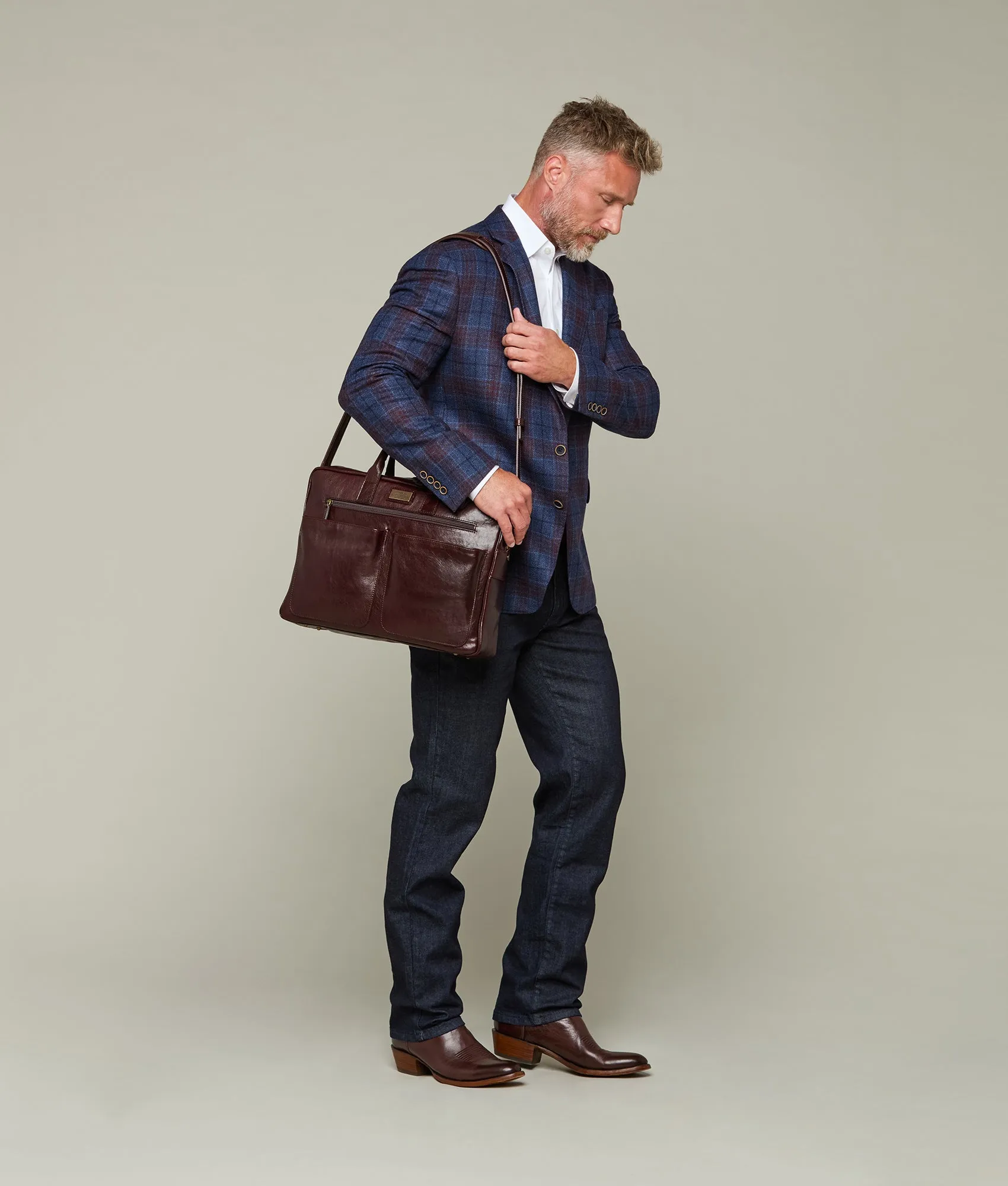 Cosimo Briefcase :: Chocolate