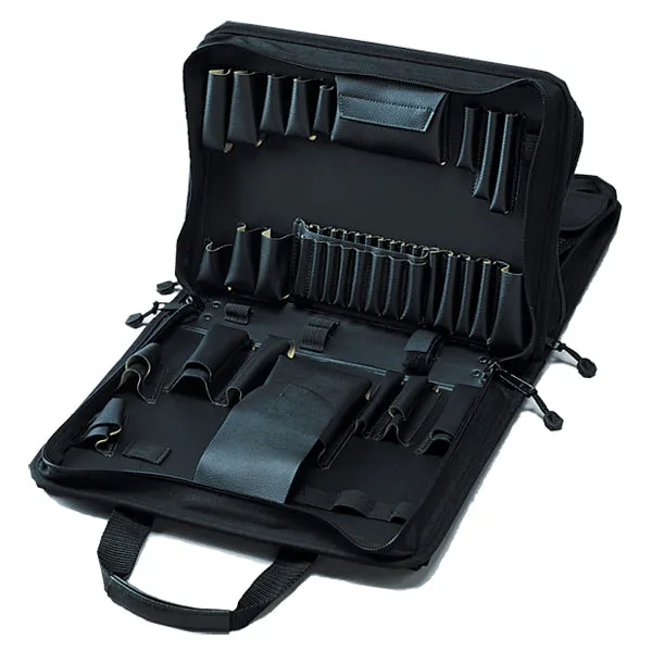 Crawford 255-BLK Double-Sided 2-Compartment Soft Sided Zipper Tool Case 16" x 11" x 5"