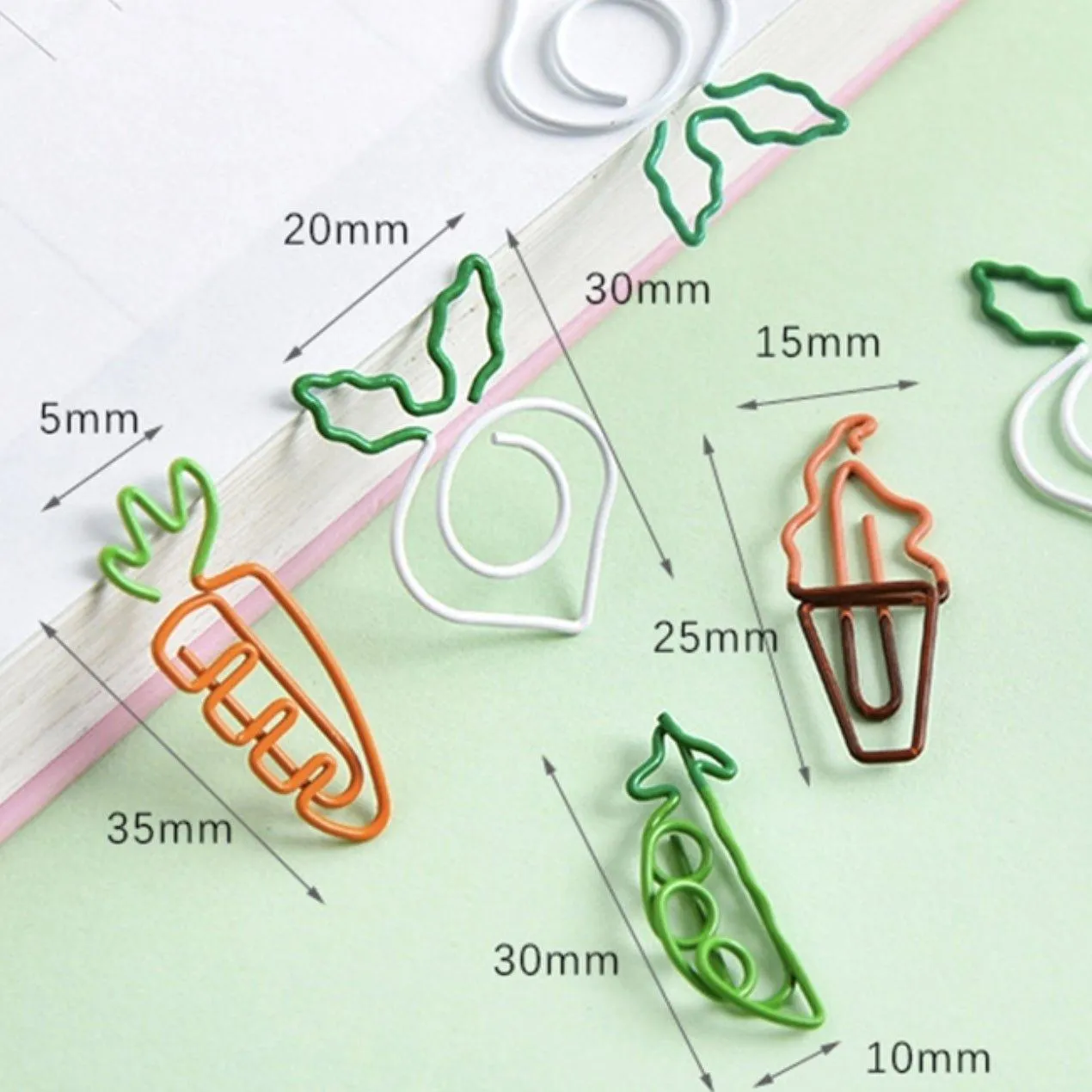 Creative Mini Cute Vegetable and Fruit Shape Paper Clip Folder Bookmark NP-070026