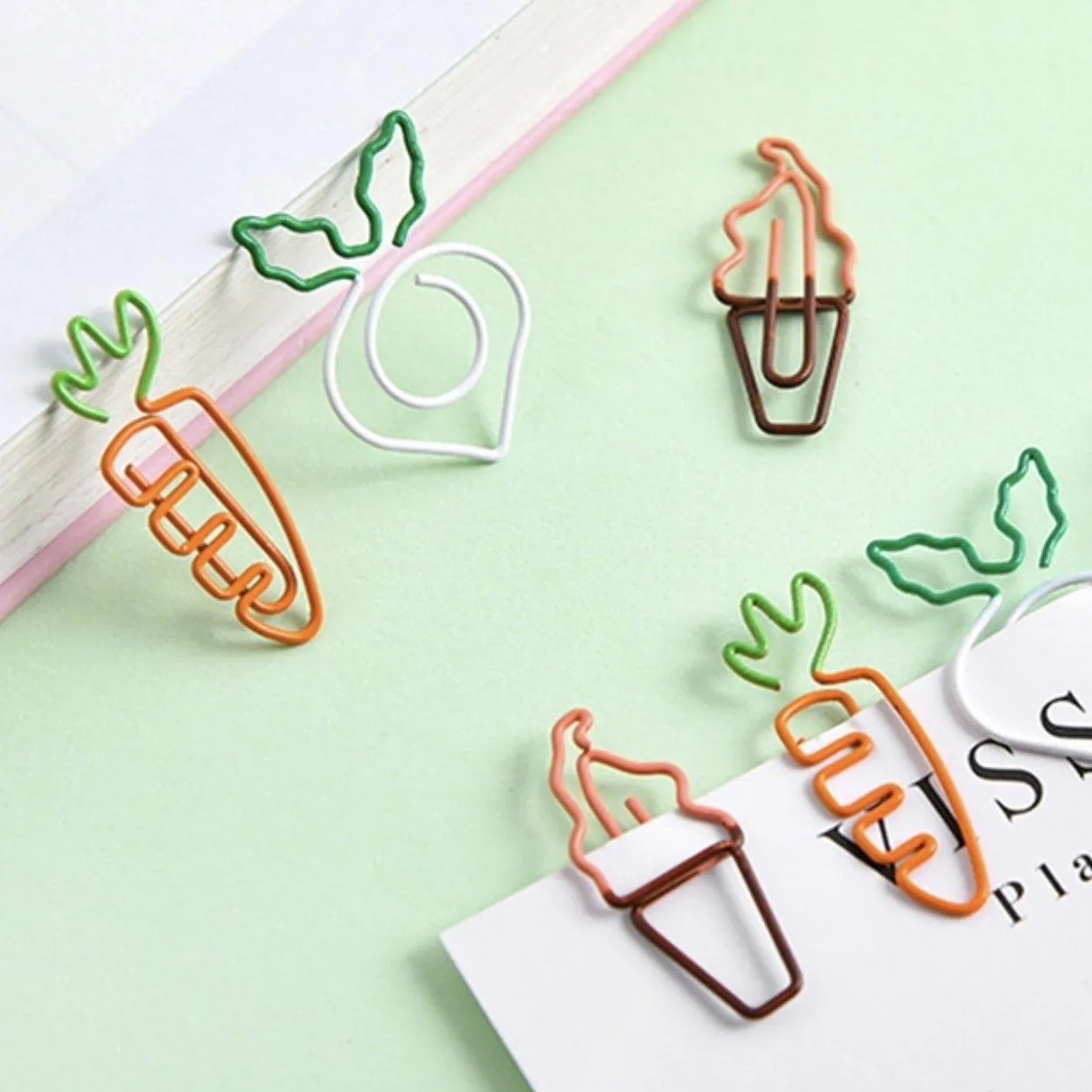 Creative Mini Cute Vegetable and Fruit Shape Paper Clip Folder Bookmark NP-070026