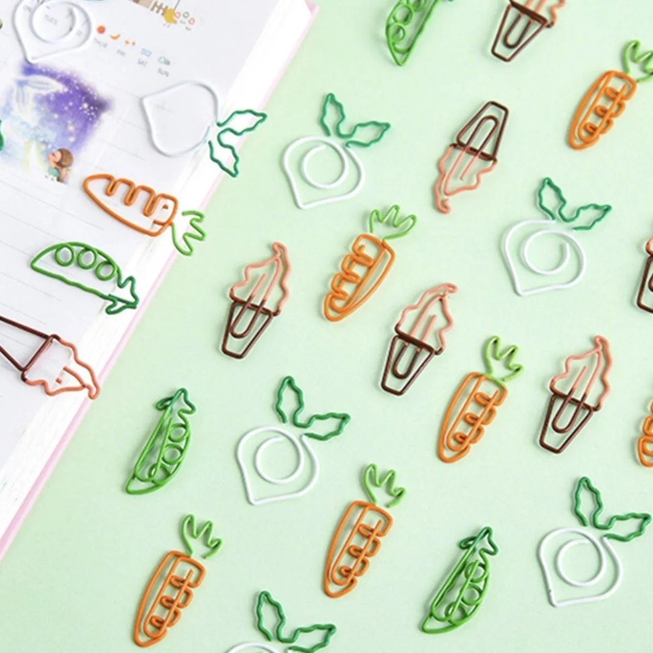 Creative Mini Cute Vegetable and Fruit Shape Paper Clip Folder Bookmark NP-070026