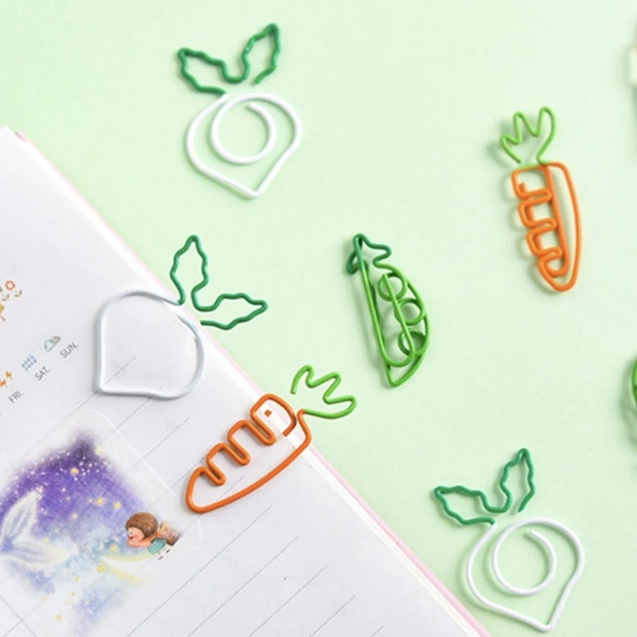 Creative Mini Cute Vegetable and Fruit Shape Paper Clip Folder Bookmark NP-070026