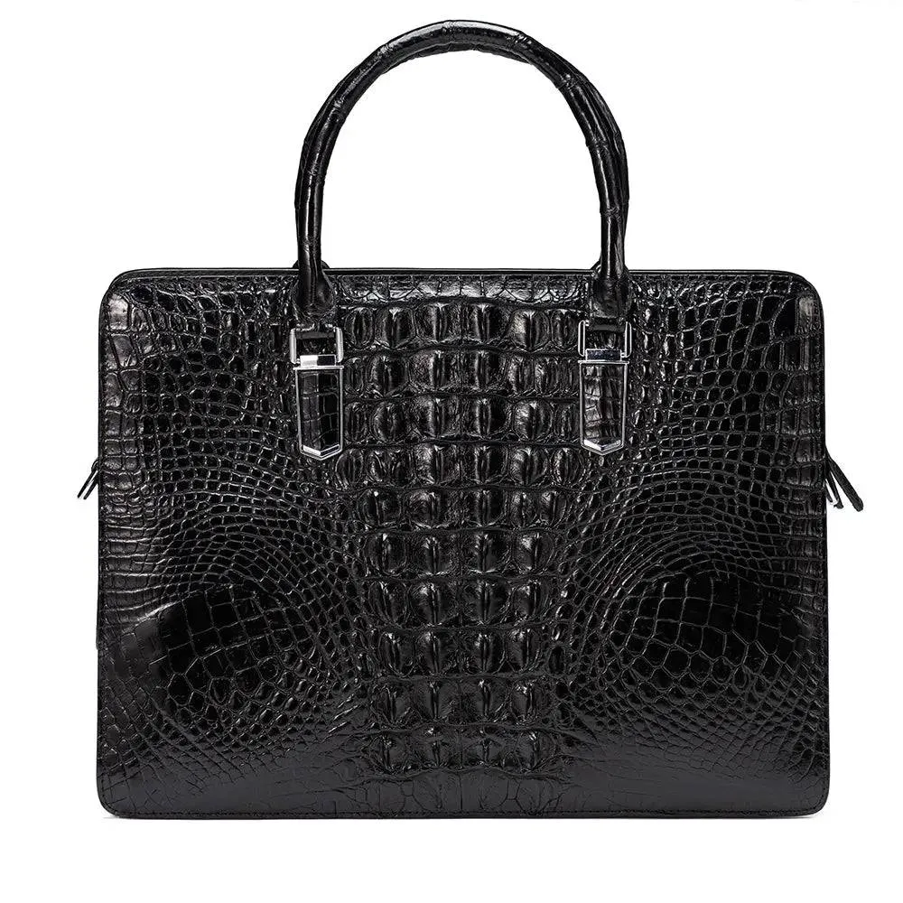 Crocodile Leather Briefcase Laptop Computer Handbag