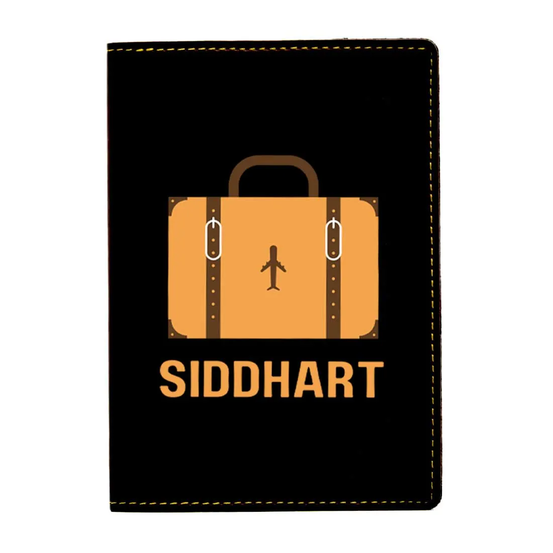 Customizable Passport Cover with Name Design PU Leather Passport Holder and Luggage Tag Set