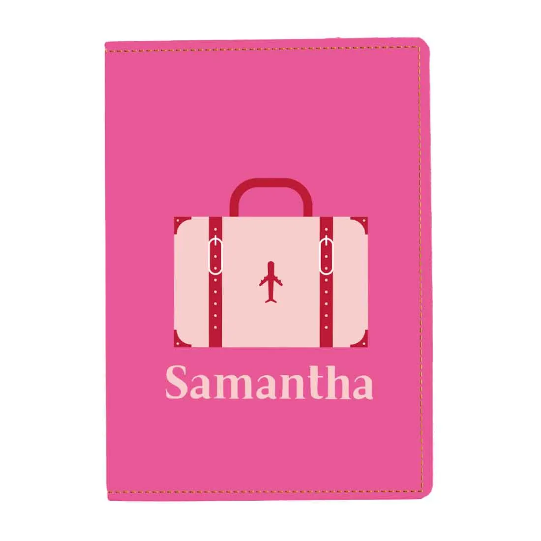 Customizable Passport Cover with Name Design PU Leather Passport Holder and Luggage Tag Set