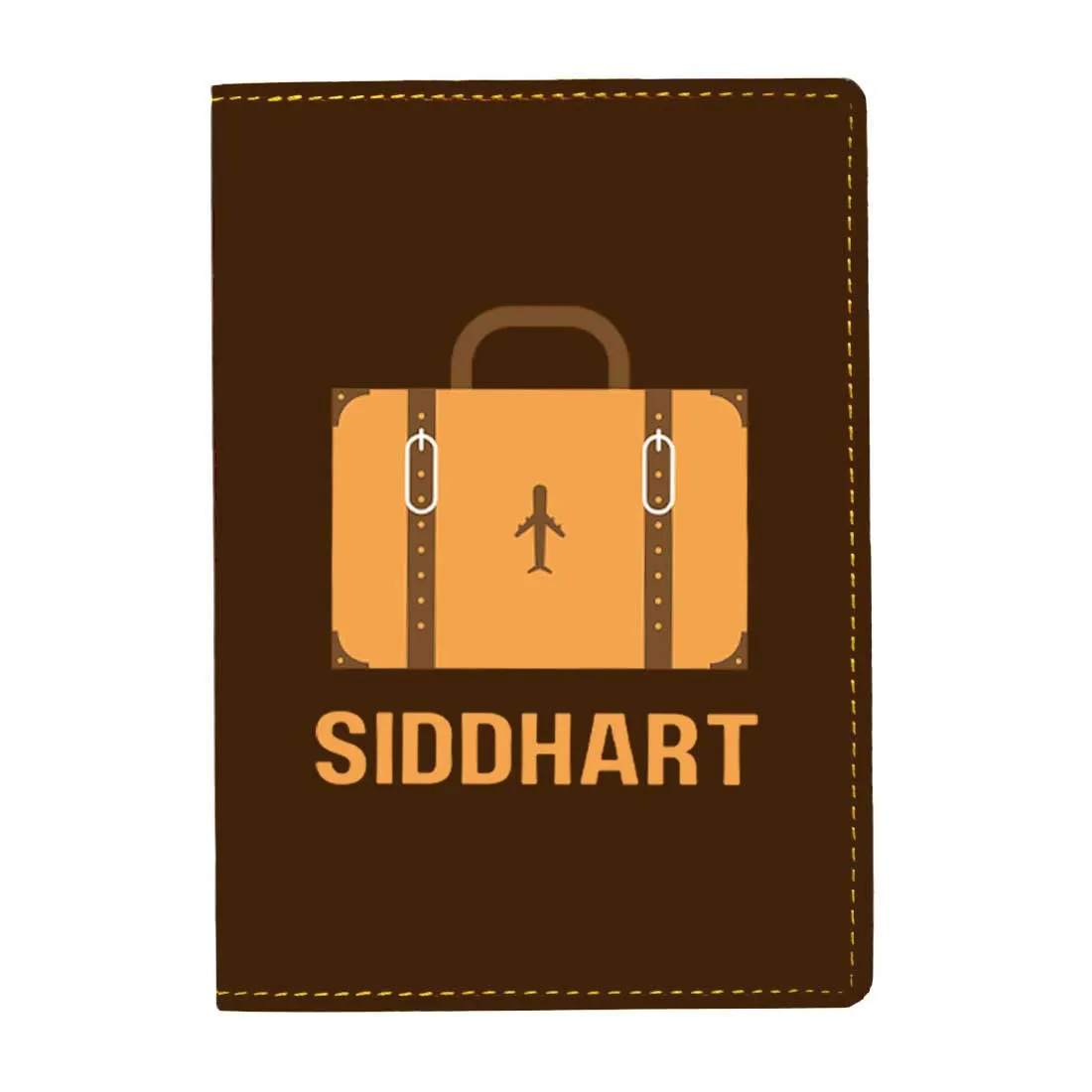 Customizable Passport Cover with Name Design PU Leather Passport Holder and Luggage Tag Set