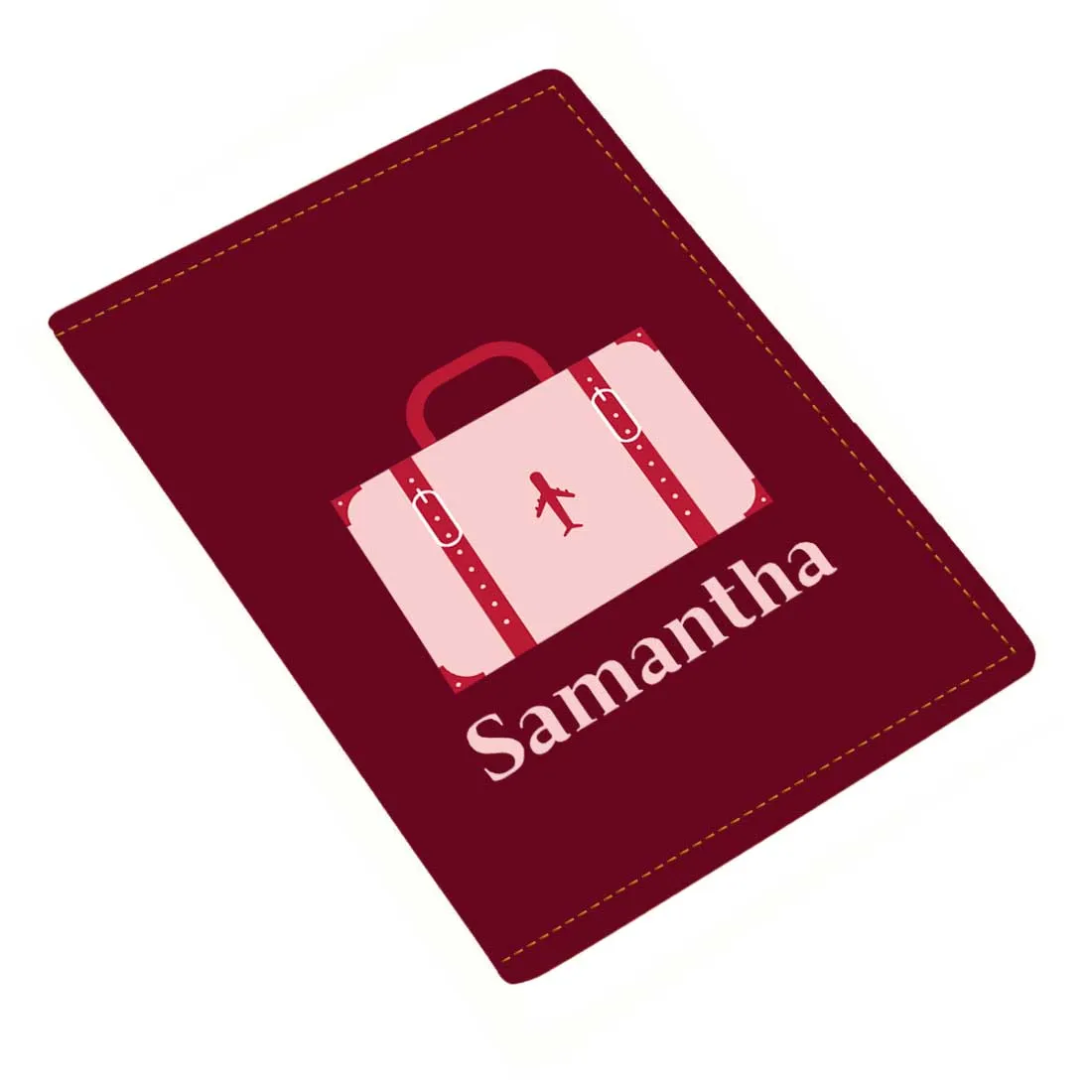 Customizable Passport Cover with Name Design PU Leather Passport Holder and Luggage Tag Set