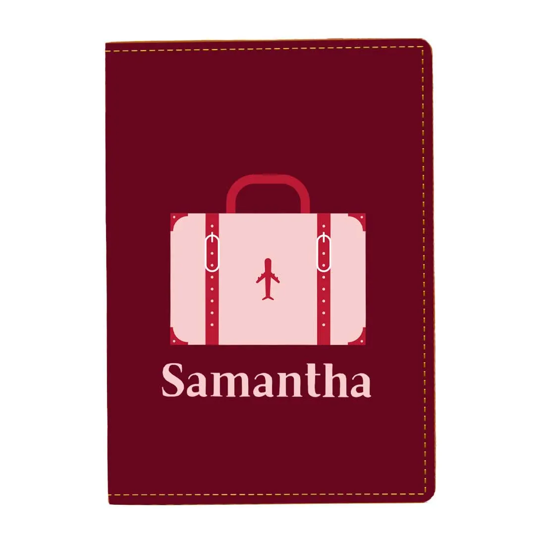 Customizable Passport Cover with Name Design PU Leather Passport Holder and Luggage Tag Set