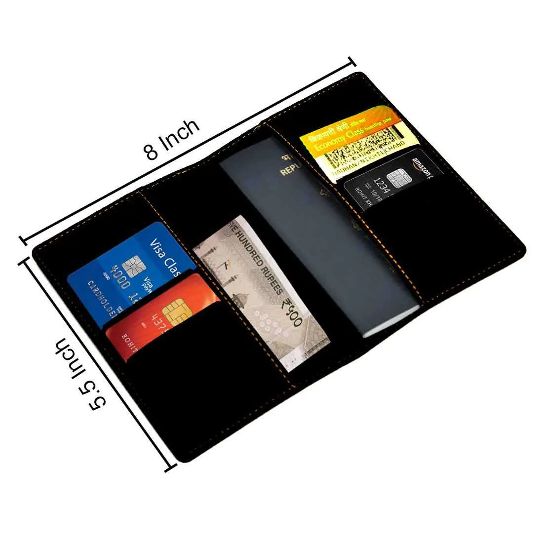 Customizable Passport Cover with Name Design PU Leather Passport Holder and Luggage Tag Set