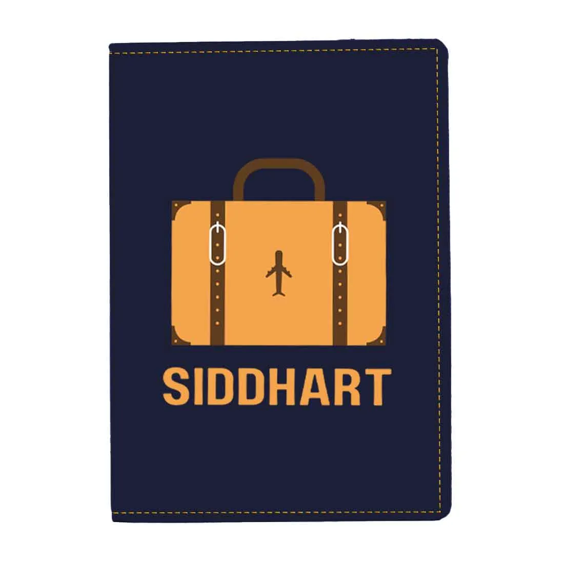 Customizable Passport Cover with Name Design PU Leather Passport Holder and Luggage Tag Set