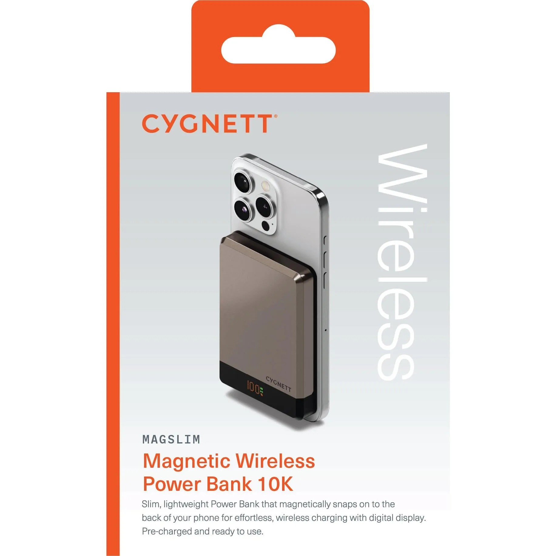 Cygnett Magnetic Wireless 10K Power Bank (Champagne)