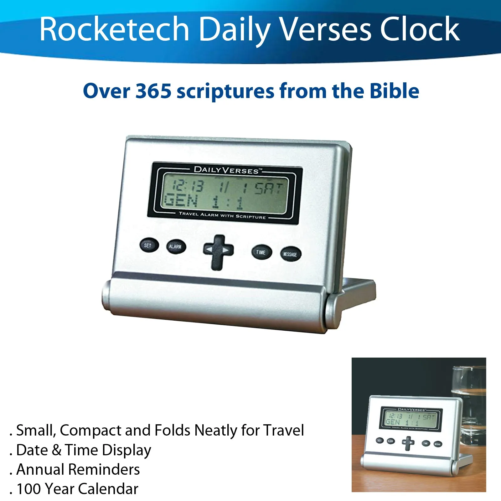 Daily Verses Clock by Rocketech - Elevate Your Day with Encouragement