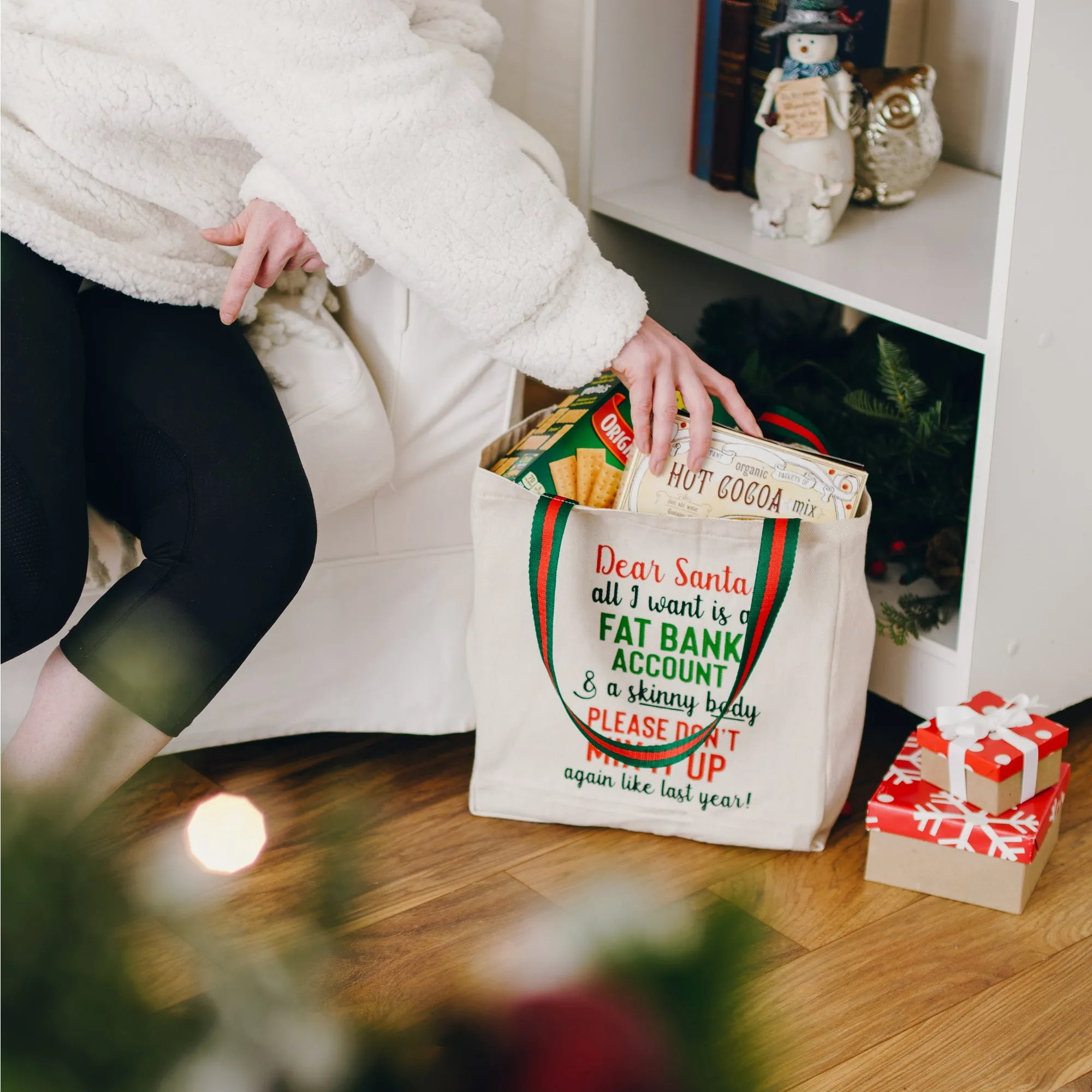 Dear Santa 100% Cotton Twill Gift Bag