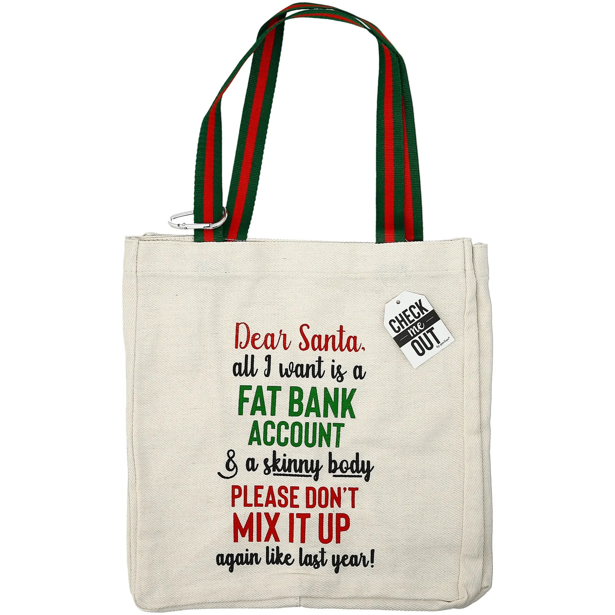 Dear Santa 100% Cotton Twill Gift Bag