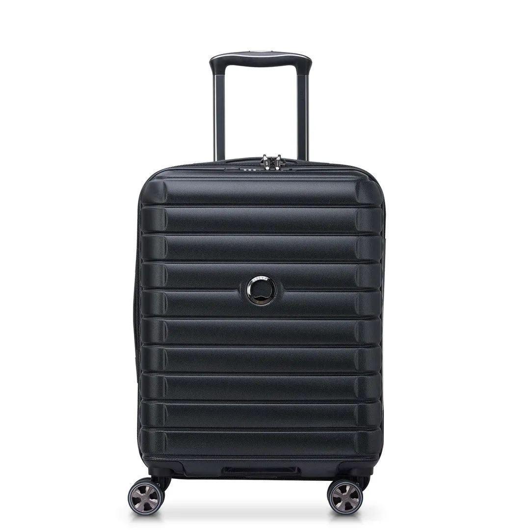 Delsey Suitcase Shadow 5.0 55Cm 4 Double Wheels Expandable Trolley Case Black