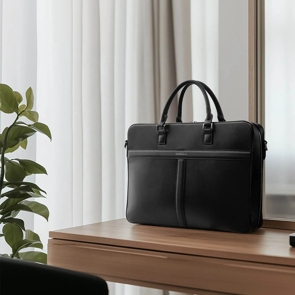 Delta Leather Briefcase