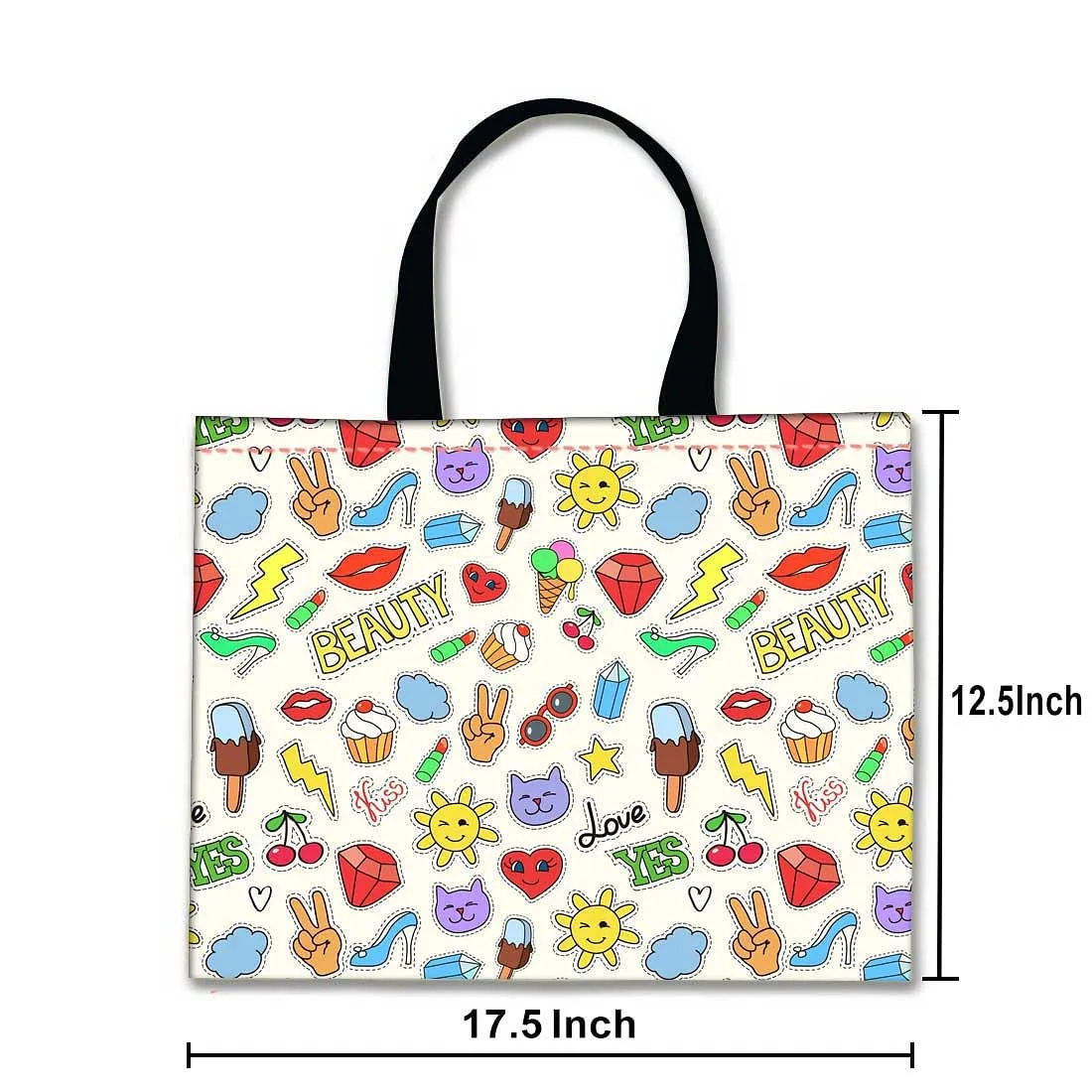 Designer Tote Bag With Zip Beach Gym Travel Bags -  Beauty Love