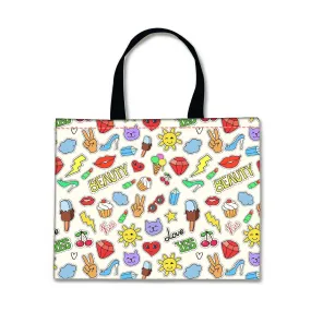 Designer Tote Bag With Zip Beach Gym Travel Bags -  Beauty Love