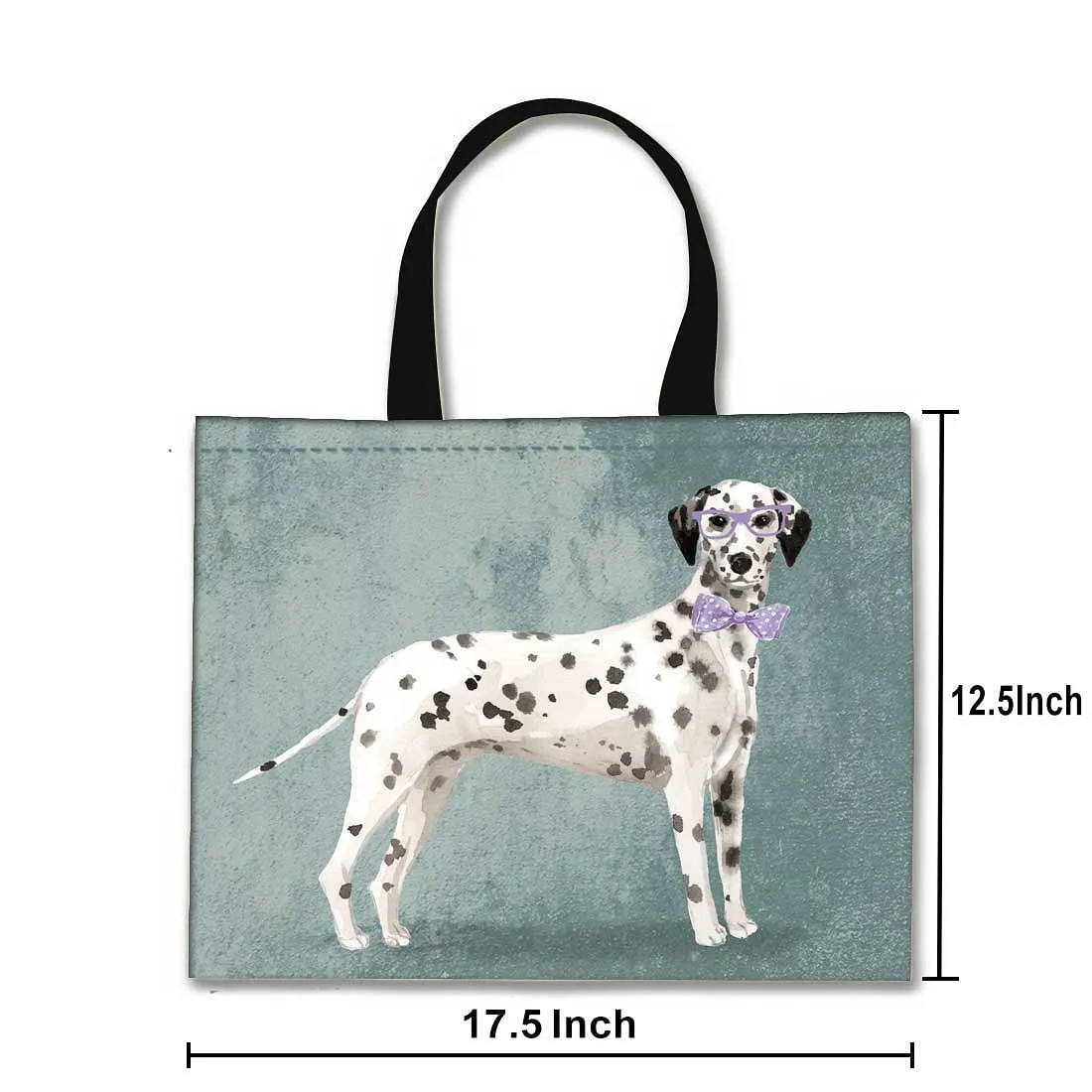 Designer Tote Bag With Zip Beach Gym Travel Bags -  Dalmatian