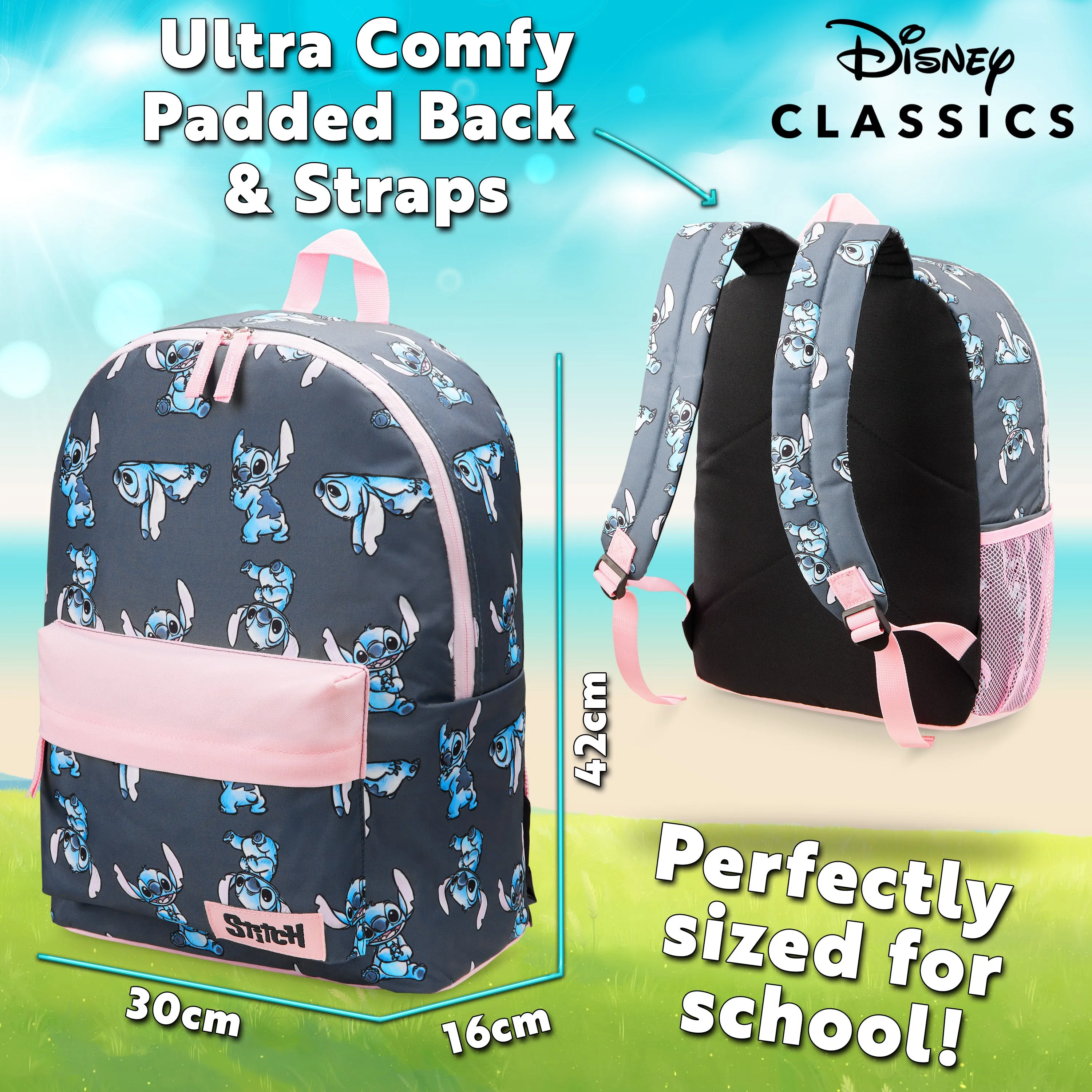 Disney Backpack for Girls, Stitch School Bags for Girls - Stitch