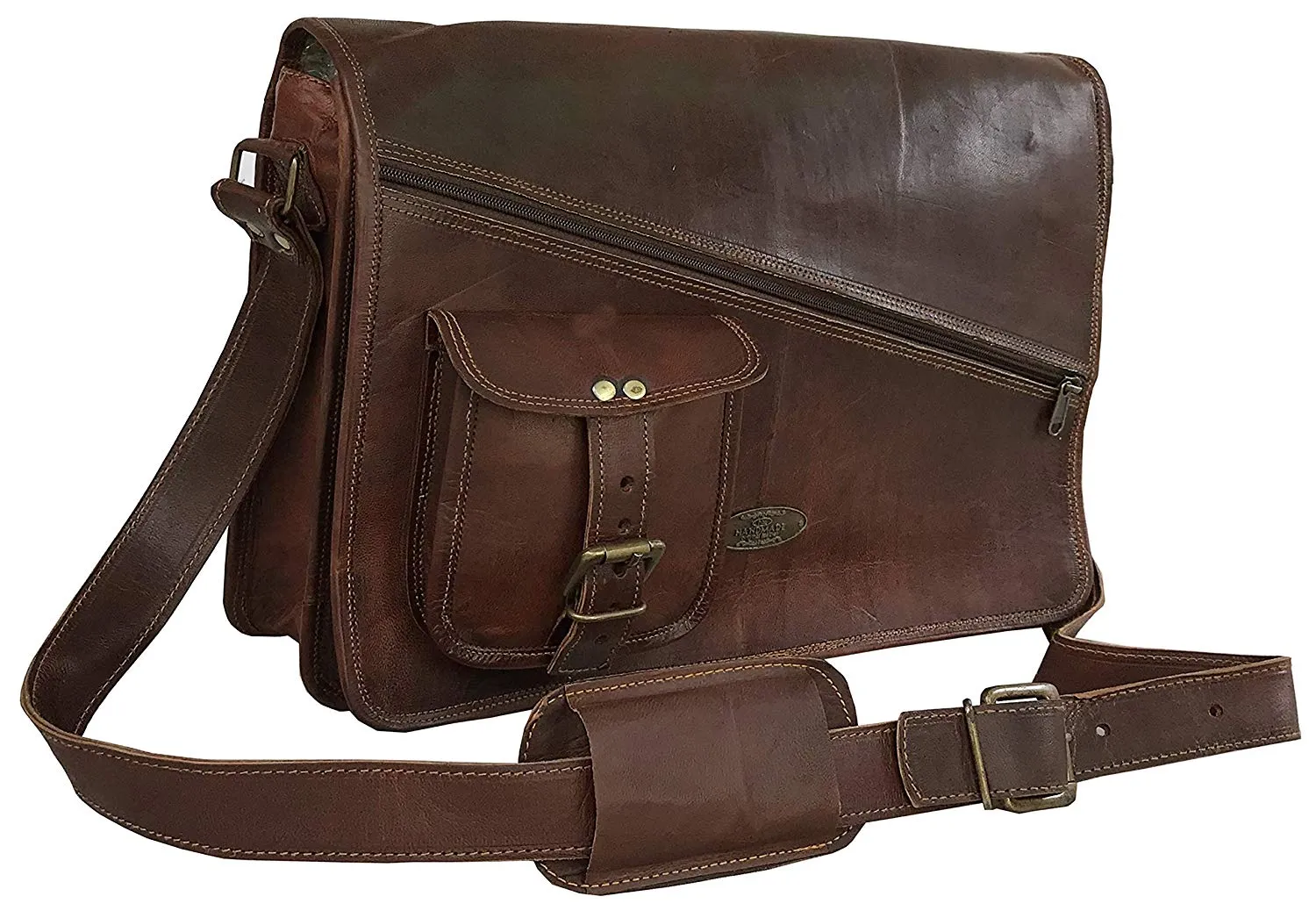 Distressed Satchel Shoulder Bag