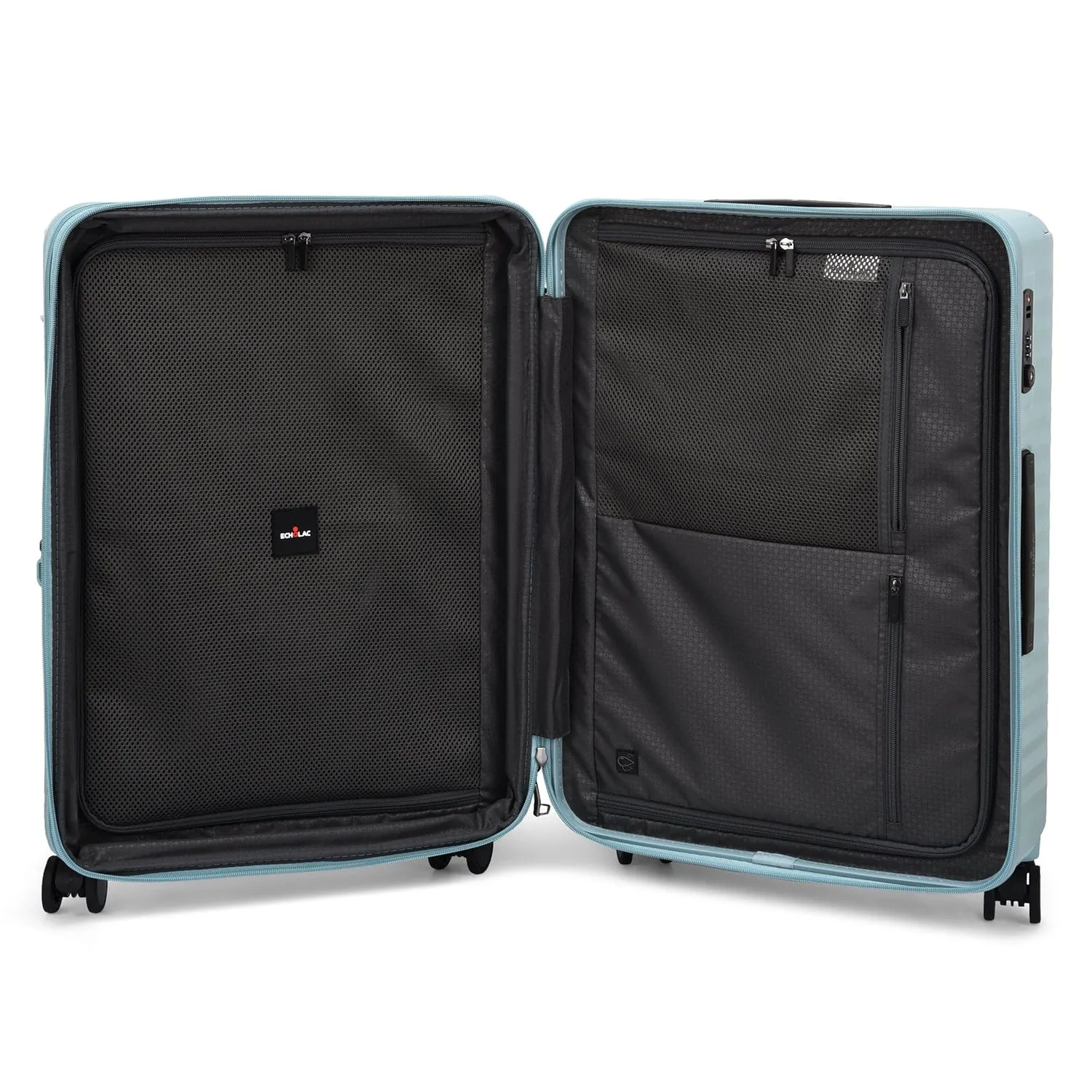 Echolac Celestra 66.5cm Hardcase Expandable 4 Double Wheel Cabin Luggage Trolley Slate Blue - PC183XA SLATE BLUE 24