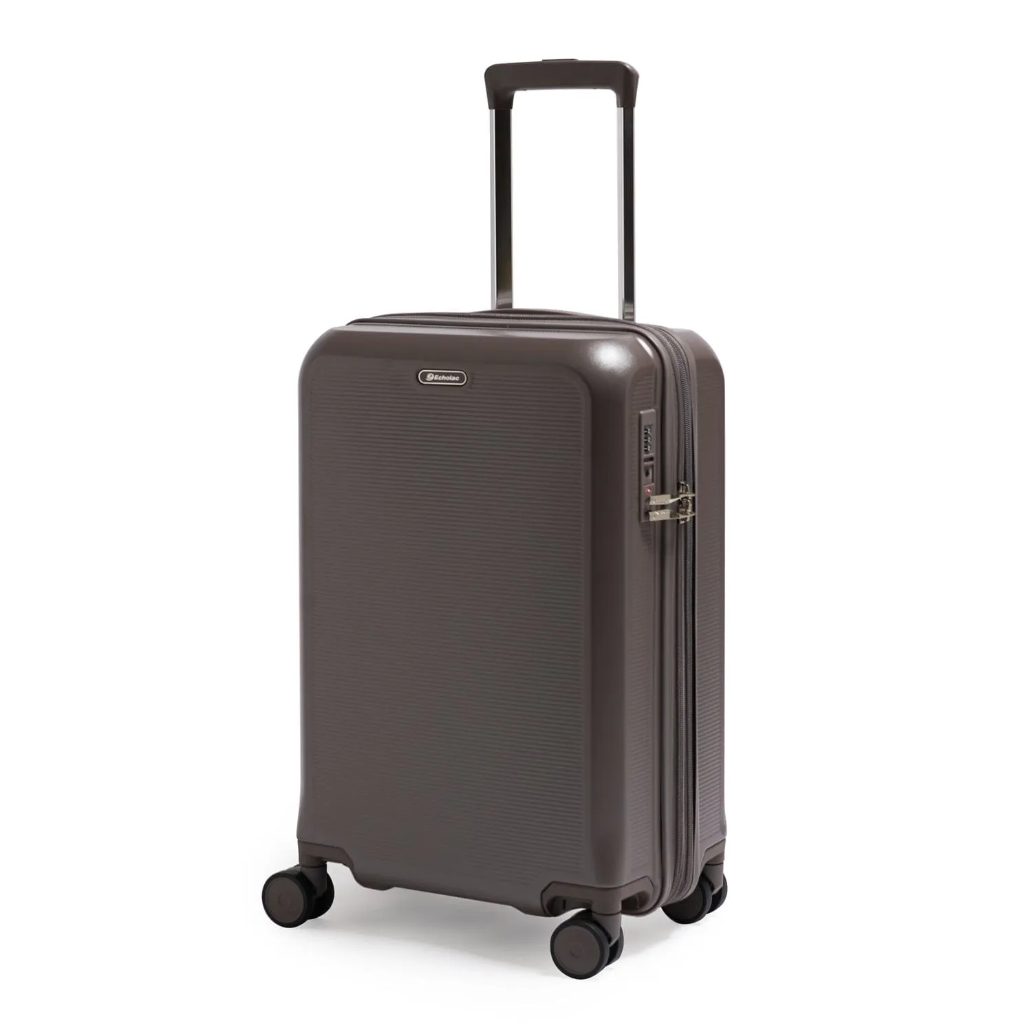 Echolac Sense 56cm Hardcase Expandable 4 Double Wheel Cabin Luggage Trolley Metallic Brown - CHT0023S -20 Metallic Brown