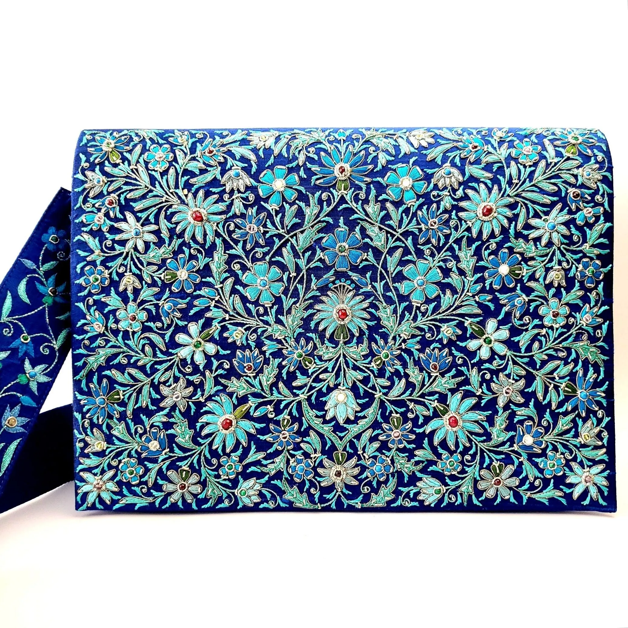 Embroidered Floral Crossbody iPad Case Briefcase