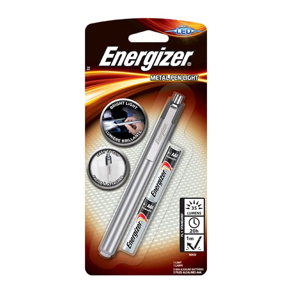 Energizer LED Metal Pen Light, AAA-2 PLM22 (Pack of 1)