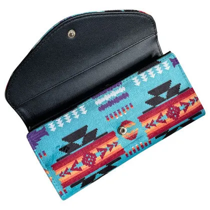 Fleece Printed Wallet W/ Foldback