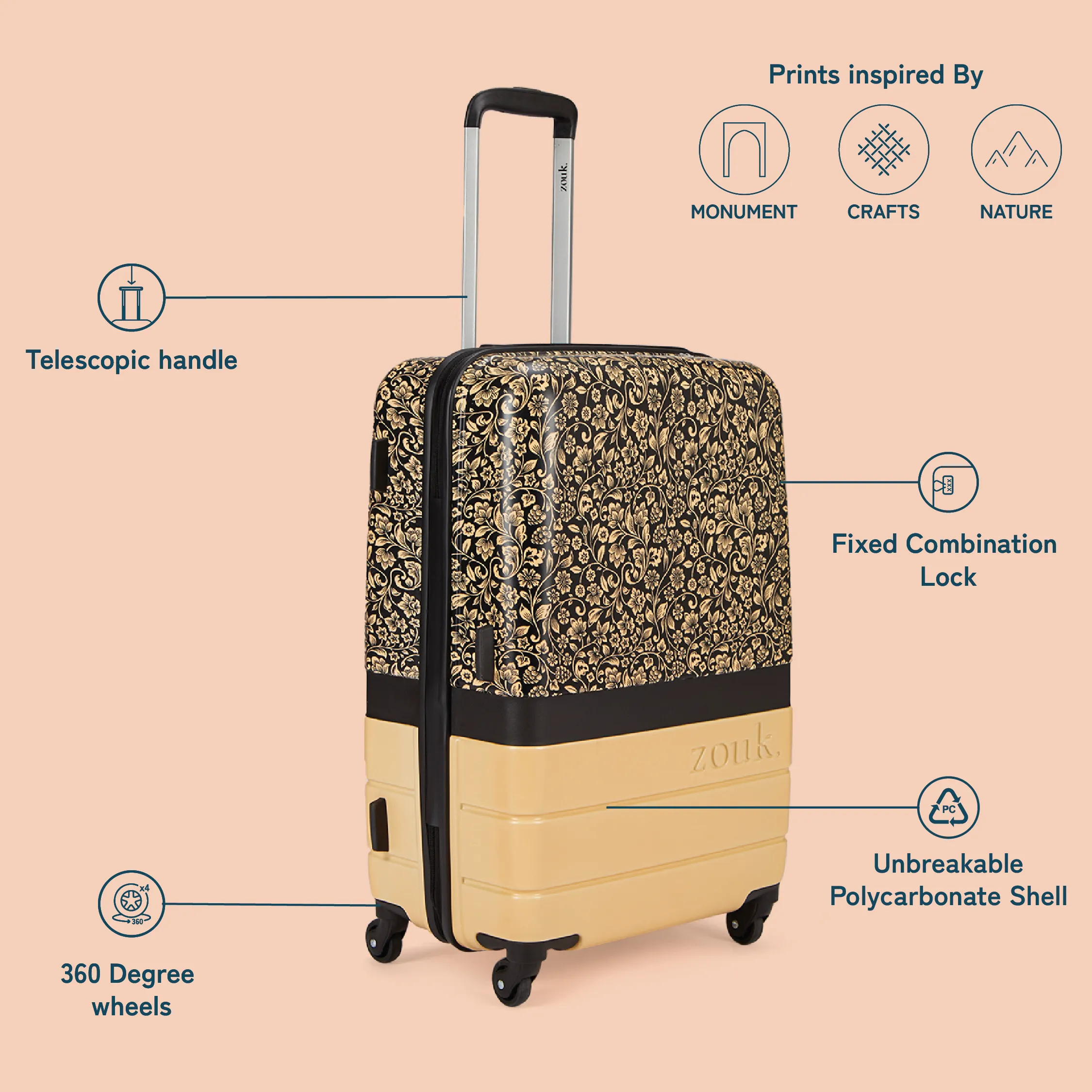 FloMotif Raahi Trolley Bag