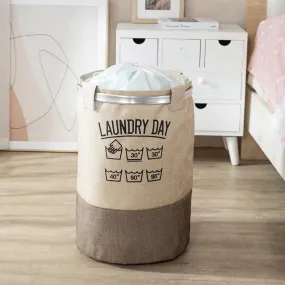 Foldable Laundry Hamper Basket Bag with Drawstring Closure